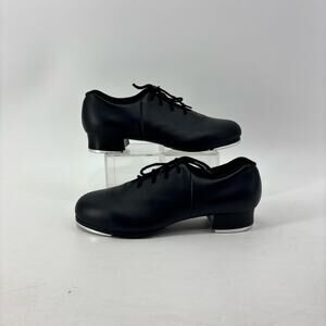 Bloch Tap Women Size 5 Leather Black Dance Lace Up Slip Sole